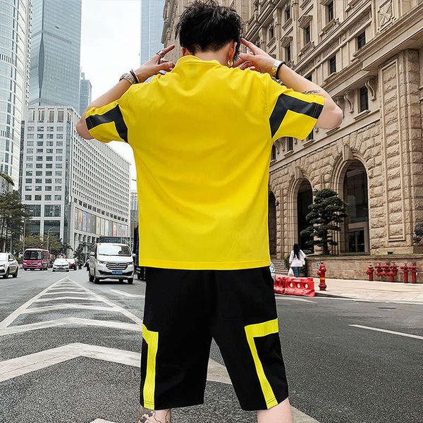 

men's leisure sports suit 2020 new knitted silky summer sportswear, Gray