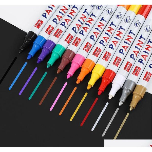 

waterproof marker pen tyre tire tread rubber permanent non fading marker pen paint pen white color can marks on most surfaces dh2556 j9hpb
