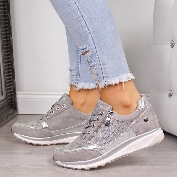 

dropshipping women shoes sneakers platform trainers casual lace-up tenis feminino zapatos de mujer womens sneakers y200424, Black