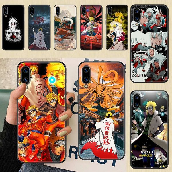 

3namikaze minato - create animated naruto for huawei, mobile phone protector for huawei honor 6 7 8 9 10 i 20 a c x lite pro, black artcf1
