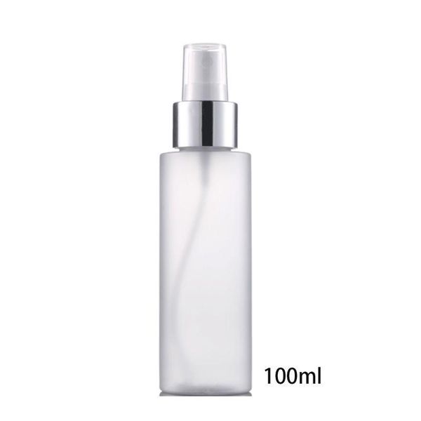 

100/200ml empty refillable plastic spray bottle scrub frosted fine mist perfume aluminum atomizer cosmetic container portable