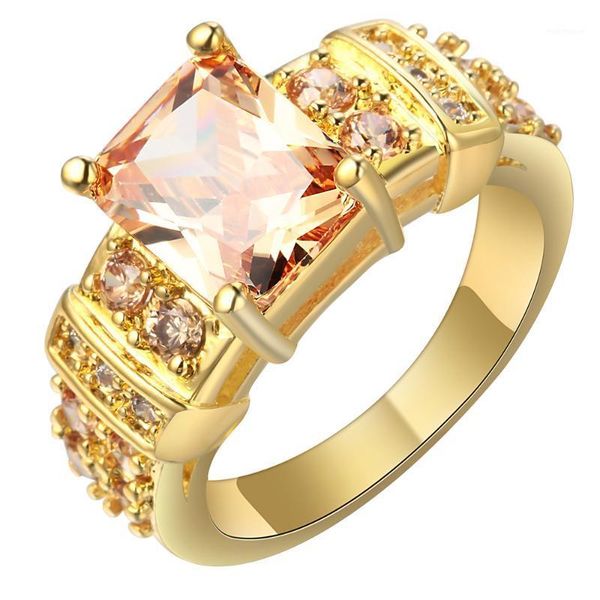 

wedding rings fashion classic ring charm austri crystal elegant cubic zircon jewelry for woman lady party engagement band gift1, Slivery;golden