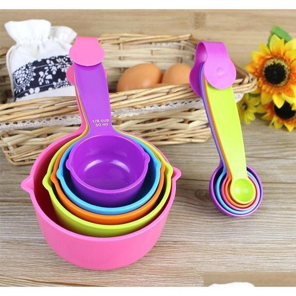 

5pcs/set measuring spoons colorful plastic measure spoon useful sugar cake baking spoon kitchen bakin jllbba comb2010