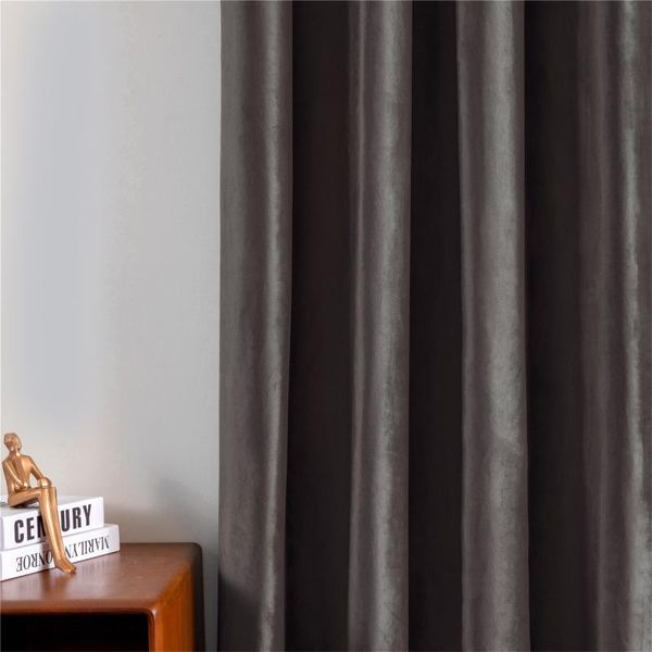 

inel blackout curtains for living room solid bedroom curtains for kitchen modern window treatment thickening curtain gray