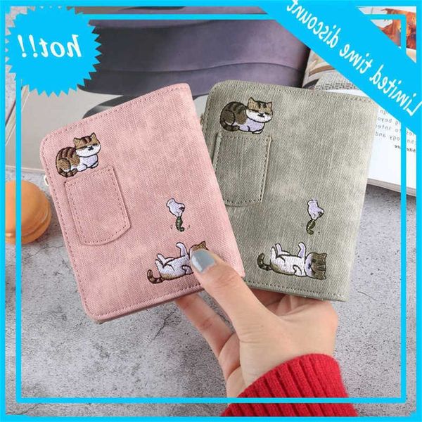 

tableware kat rits women short wallet kawaii mini cards holder clutch for girl carteras muir, Red;black