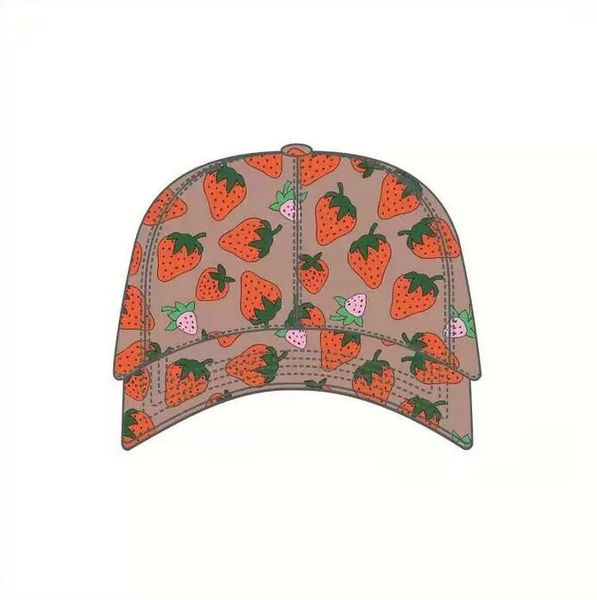 

2021 classic letter cactus print baseball cap women famous cotton adjustable skull sport golf curved strawberry sun hat visor, Blue;gray