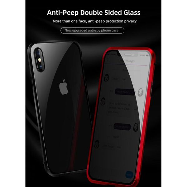 

magnetic privacy glass case for iphone 11 xr xs max case anti-spy 360 protective magnet case for iphone 11 1 wmtgbc