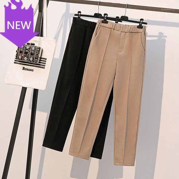 

large size boyfriend for women's clothing panty 2020 trouser oversize black cloth female high waist pants woman plus1, Black;white