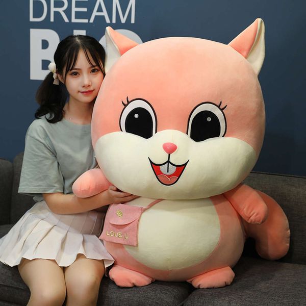 

pillow large cute plush elastic douding squirrel toy girl sping doll qge8