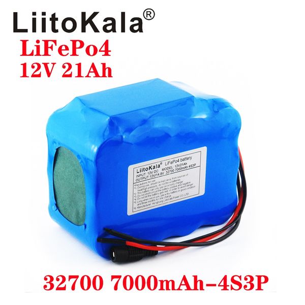 

liitokala 32700 lifepo4 battery pack 4s3p 12.8v 21ah with 4s 20a maximum 60a balanced bms for electric boat uninterrupted power