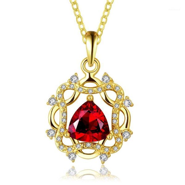 

pendant necklaces european and american color crystal inlaid characteristic pattern noble elegant ladies necklace1, Silver