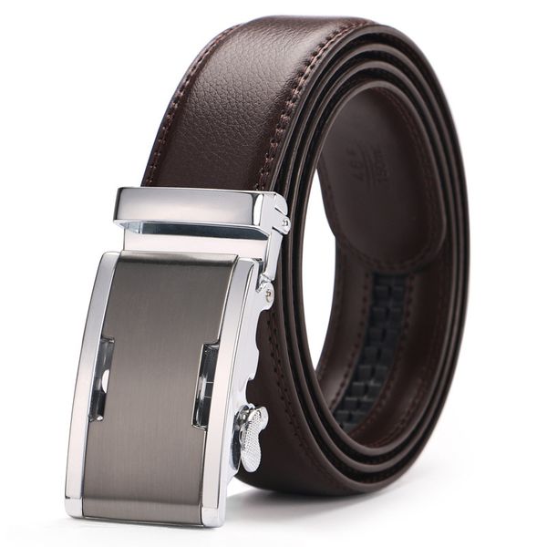 

men belt leather male genuine leather belt strap belts luxury casual automatic buckle brown belts cummerbunds cinturon hombre, Black;brown