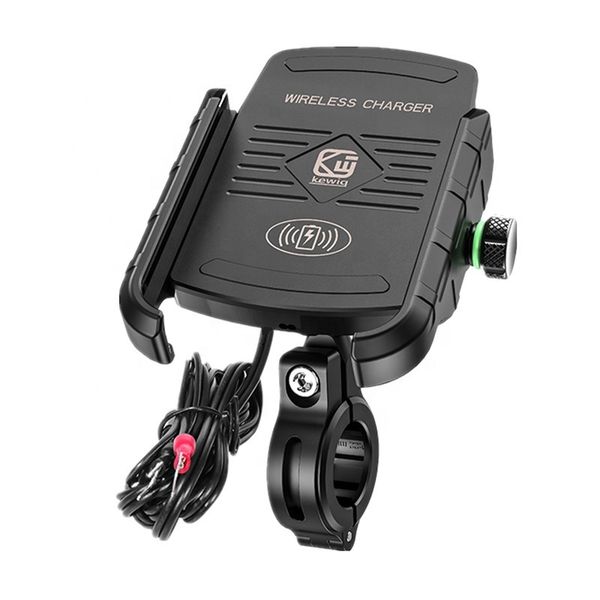 

waterproof 12v motorcycle qi fast charging wireless charger mobile phone holder
