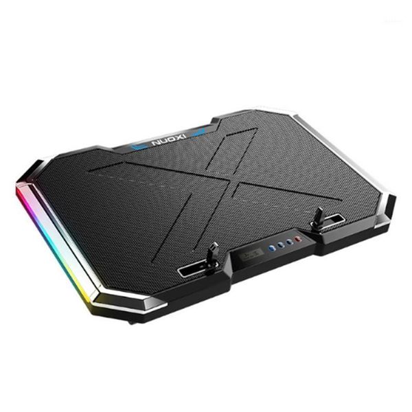 

nuoxi q8 gaming lapcooler 6 fans led sn lapcooling pad notebook stand rgb lighting cooler radiator stand1