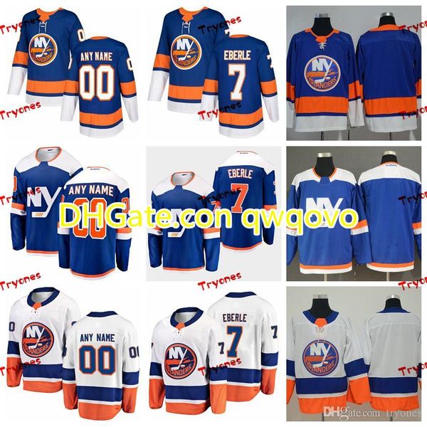 

2019 new york islanders j eberle stitched jerseys customize alternate ny blue shirts 7 j eberle hockey jerseys s-xxxl, Black;red