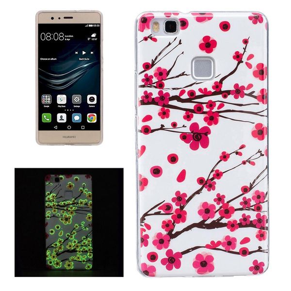 

for huawei p9 lite noctilucent plum pattern imd workmanship soft tpu back cover case