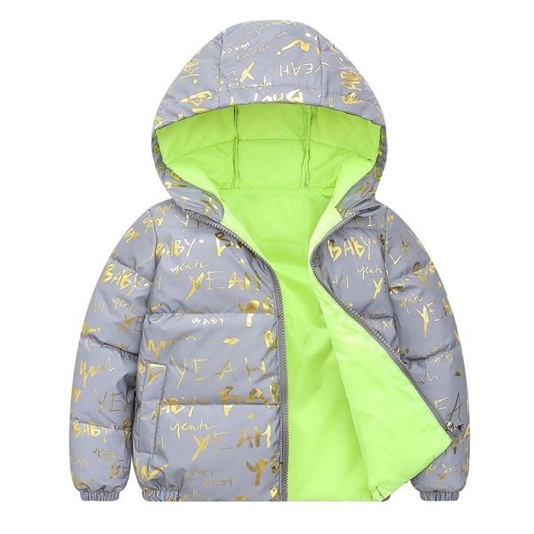 Childrens inverno para baixo jaqueta para meninos macacões para meninas casaco de inverno quente reflexivo snowsuit crianças parka 4-9 anos de idade 201106