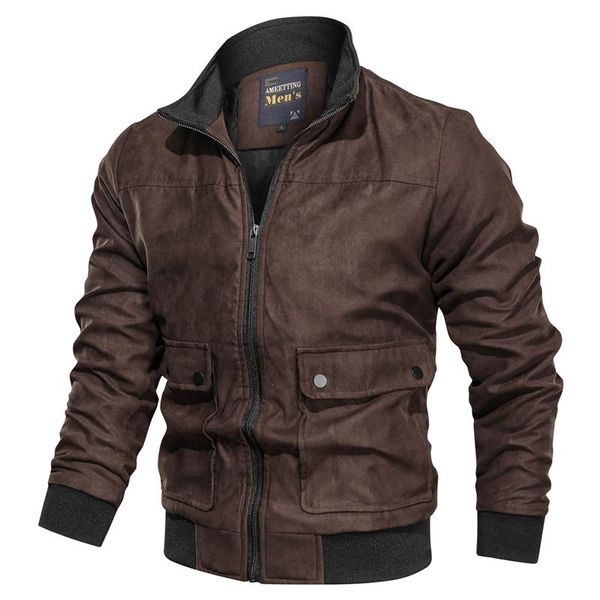 

new jacket men 2020 spring autumn fashion loose mens jacket sportswear outdoors bomber coat mens jackets and coats simple, Black;brown