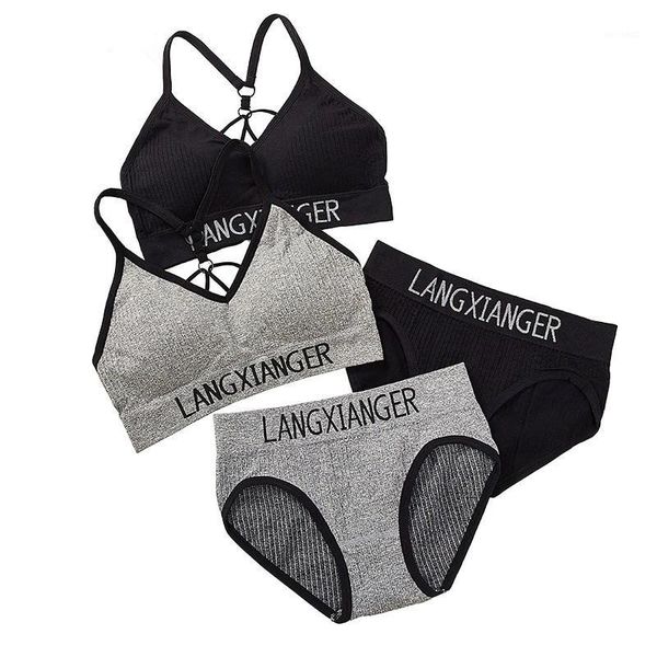 

sports bra women underwear bra push up sports set sport high impact for fitness yoga running gym wear female1, White;black