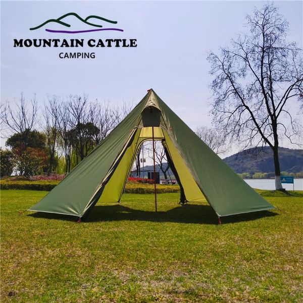 

extra large pyramid tent height 220cm ultralight backpacking tent outdoor awnings shelter 4-5 person camping teepee