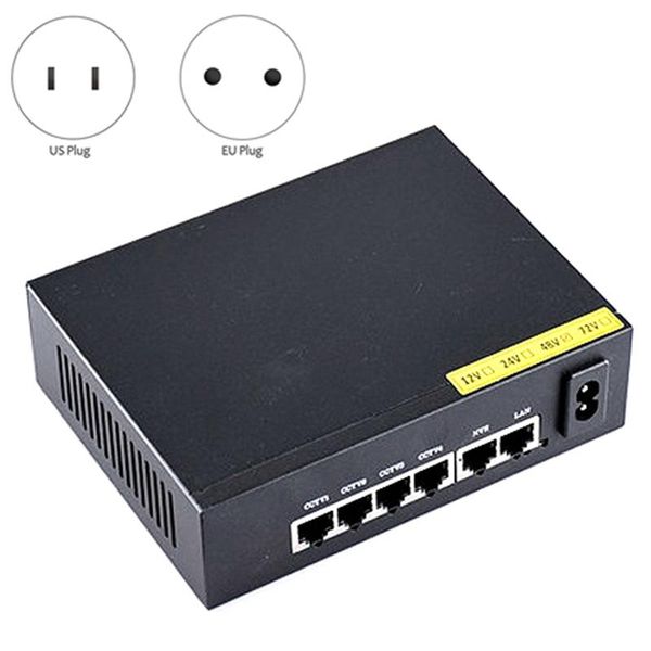 

standard 6-port 100m poe switch network cable splitter 4+2 monitoring switch