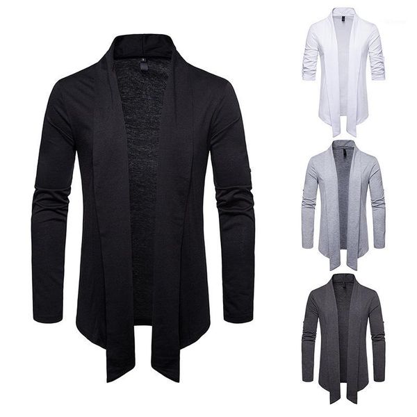 

padegao 2020 spring men's jacket streetwear stylish men fashion cardigan jacket slim long sleeve casual long outwear plus size1, Black;brown