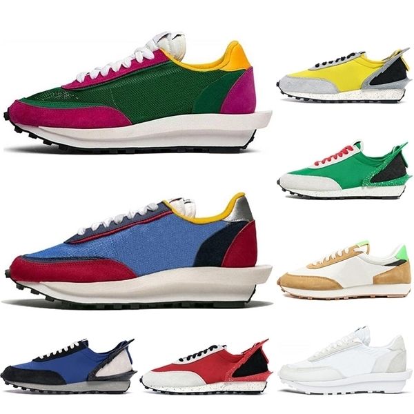 

ldv waffle daybreak running shoes fashion outdoor black grey metallic gold silver sport sneakers mens trainers platform shoe