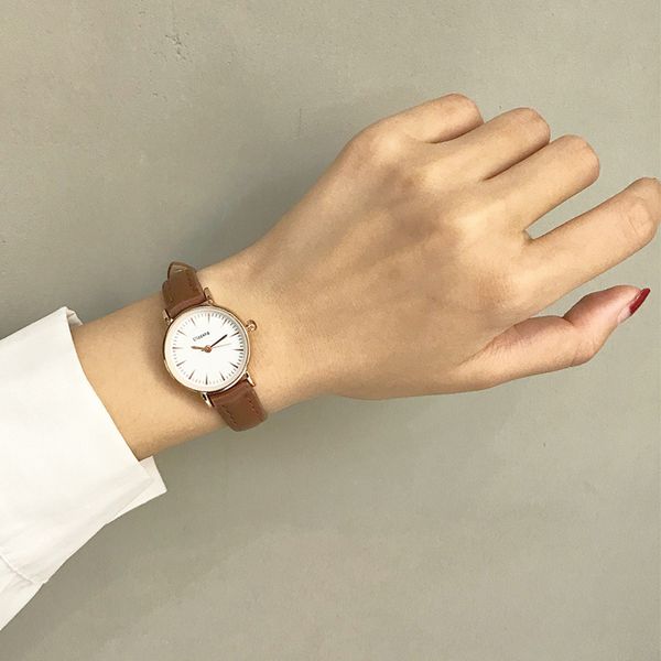 

watches gifts womens ladies classic simple small women dress ulzzang watch fashion brand popular quartz luxury wristwatches iuucl, Slivery;brown
