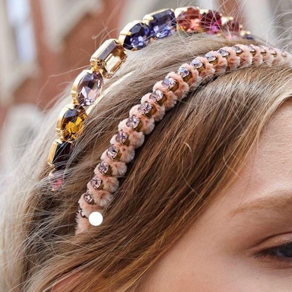 

rhinestone hairband elegant women crystal hair hoop headband girls shining party wedding gift hair accessories lalynnly f17501, Golden;silver