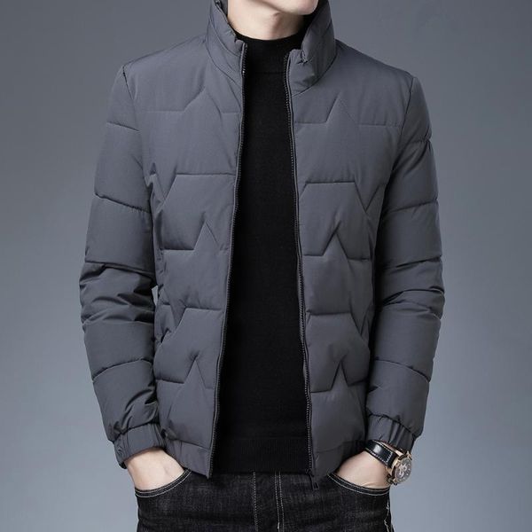 

2020 winter new brand casual fashion parka quilted jacket men warm windbreaker bubble puffer coats men clothes, Black