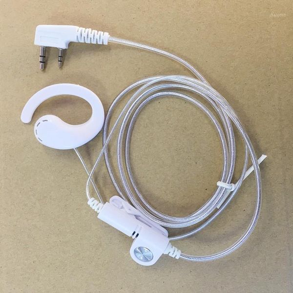 

honghuismart white color 2pins k plug headset aluminum cable for baofeng uv5r 888s,quansheng,puxing etc walkie talkie1
