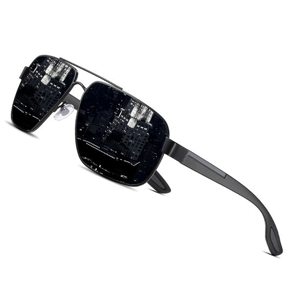 

aofly brand design polarized sunglasses men vintage square frame retro sun glasses tr90 elastic leg mirror eyewear uv400