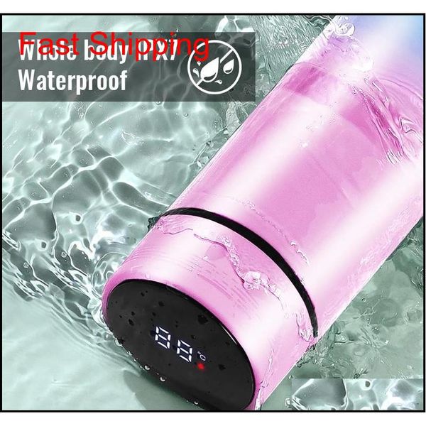 

500ml smart water bottle led vacuum flask digital temperature display stainless steel coffee thermal mugs intellig qylqxc lipper