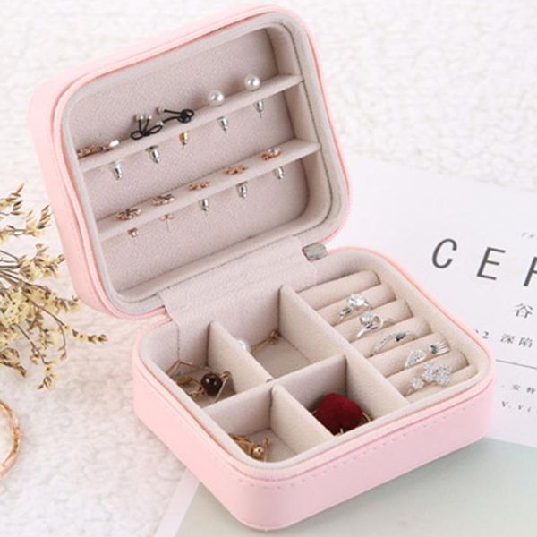 

pu однослойные ювелирные изделия подарочные коробки портативные серьги кольцо хранения чехол органайзер подарочные коробки для ювелирных изд