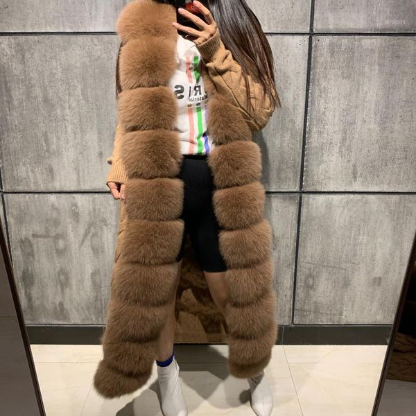 

women ladies long sweater real fur cardigan1, Black