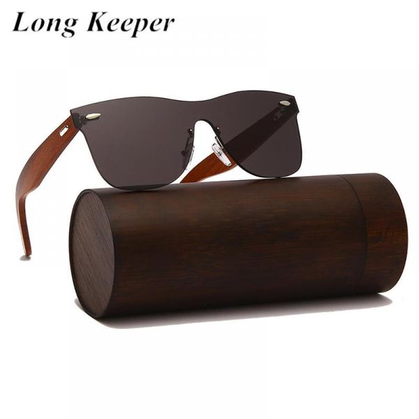 

classic wooden sunglasses men women brand design rimless square sun glasses male mirror lens driving eyewear with original box, White;black