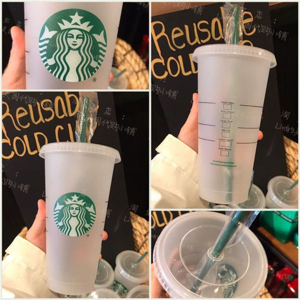 

dhl 24oz color change tumblers plastic drinking juice cup with lip and straw magic coffee mug costom starbucks plastic cup