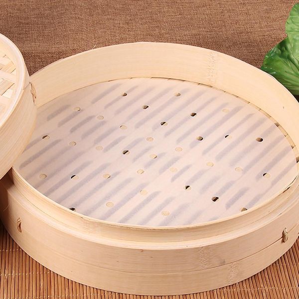 

100 sheets of round baking paper steamed paper oven barbecue steamed bun paper steamer drawer non sticky oil proof wmtlmc