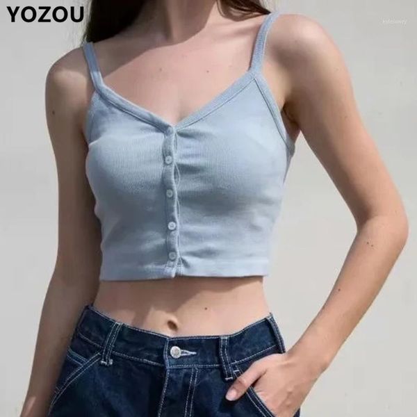 

women button up crop camis brandy melville crop cropped cami female solid basic slim1, White