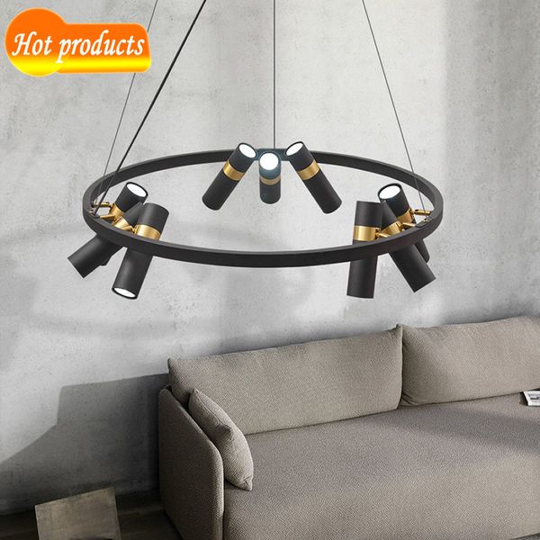 

led modern post launched an iron circle arts hanging on salon light ceiling 54es