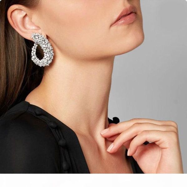 

godki famous design luxury popular geometry flower full mirco paved cubic zirconia wedding earring fashion jewelry j190520, Golden