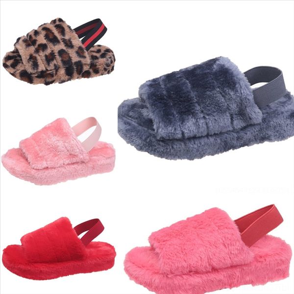 

qoms indoor slippers plush bow cotton pad slipper women winter fur slippers non butterfly knot home plush warm open toe slip house women, Black
