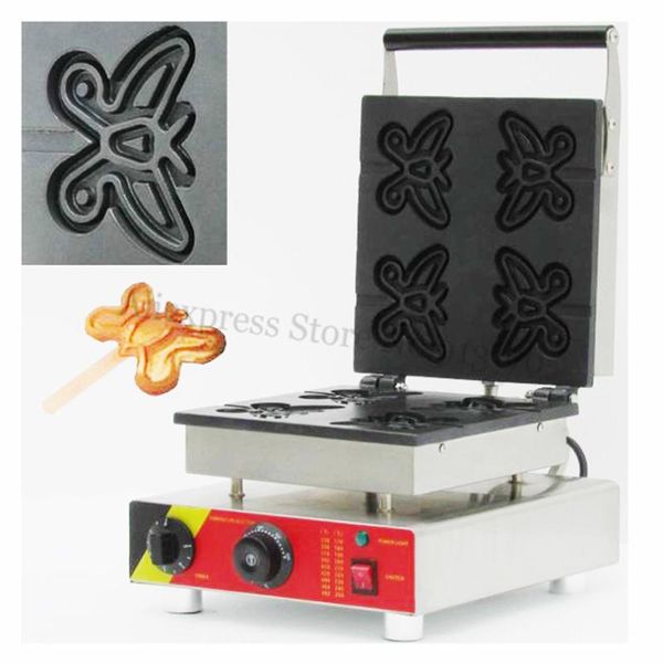 

bread makers commercial butterfly shape lolly waffle maker street snack machine stainless steel butterflies 220v 110v