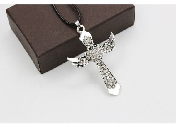 

pretty angel wings necklaces for women long sweater cross necklace