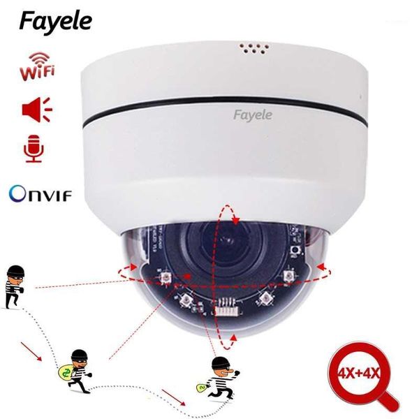 

cameras 2mp h.265 wifi ir ptz camera 4x zoom wireless hd ip dome 50m night vision 2-way audio sd recording p2p mobile control1