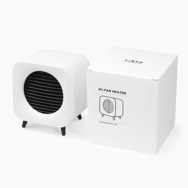 

220v 700w space ceramic heater mini fan warmer portable bedside fan retro electric heater for home office
