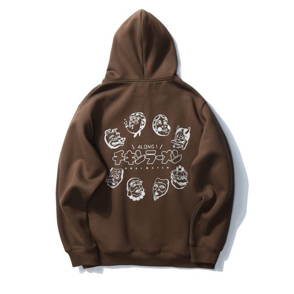 

japanese style hoodies men's 2020 autumn winter new funny letters hip-hop harajuku women's casual hooded sweatshirt c1212, Black
