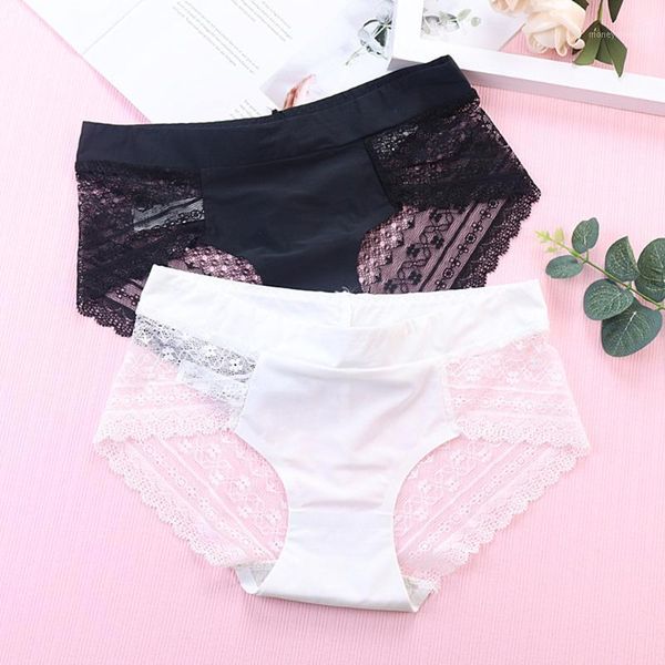 

summer new style lace japanese low waist seamless girl briefs underwear women1, Black;pink