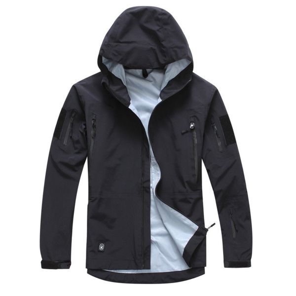 

tactical stalker fishing waterproof hard shell outdoor jacket shark skin military camouflage hunting jackets sport army clothes q1201, Black;brown