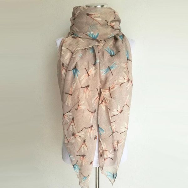 

scarves arrival fashion animal print scarf dragonfly ladies mix 13 color women, Blue;gray